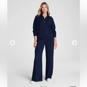 SPANX navy Blue wide leg pants